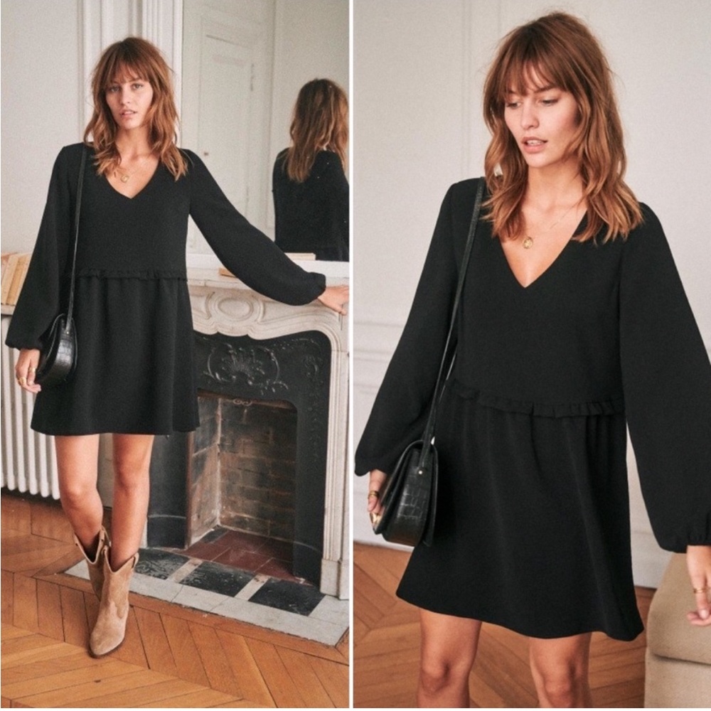SEZANE Penelope Long Sleeve Dress 4/36